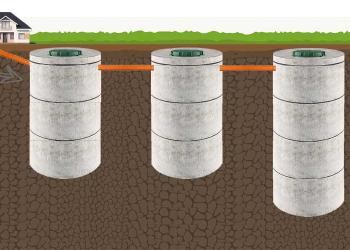Септик из бетонных колец 3+3+4 