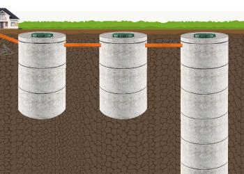 Септик из бетонных колец 3+3+6 